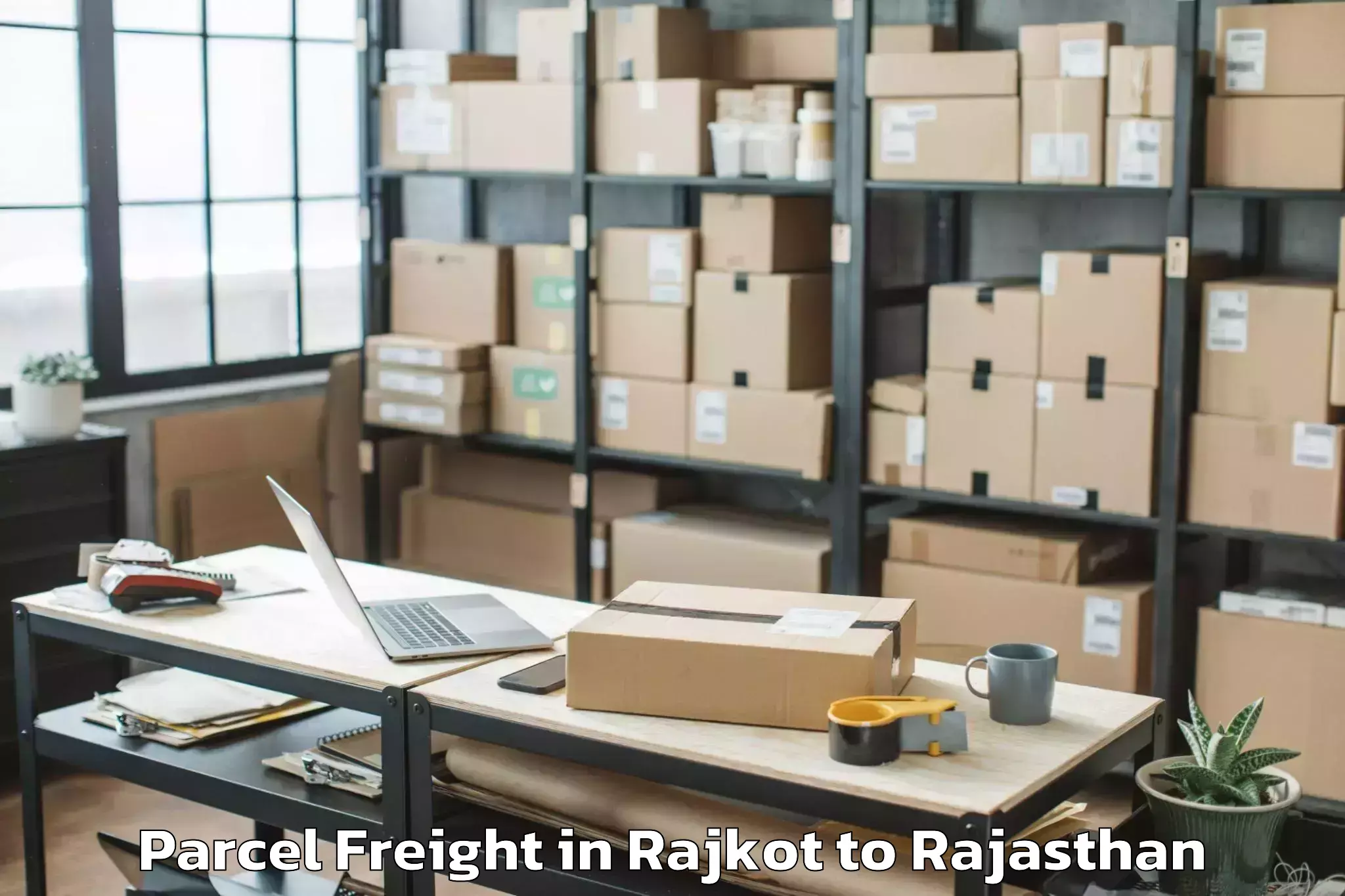 Efficient Rajkot to Lalsot Parcel Freight